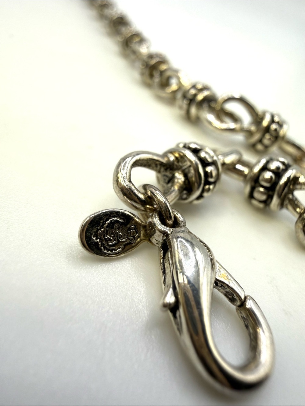 Premier Designs Silver Tone Station Link Necklace 18.5” Toggle Style Classic - Picture 2 of 3